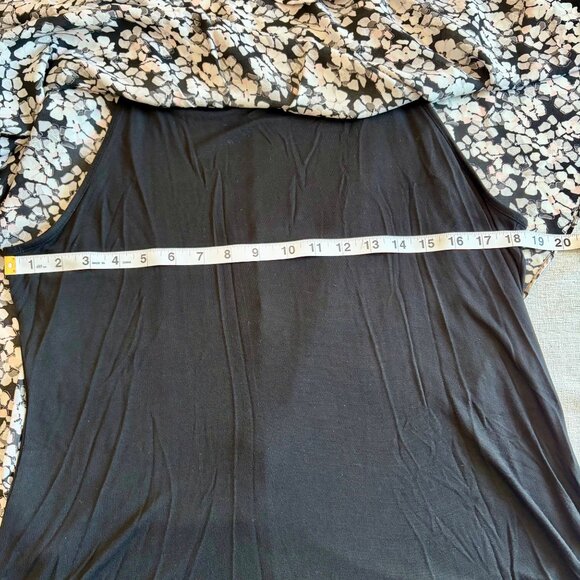 Elle Womens Floral Print Batwing Sleeve Blouse With Black Inner Layer Size L - Picture 6 of 11